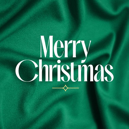Social Square Merry Christmas - Green 