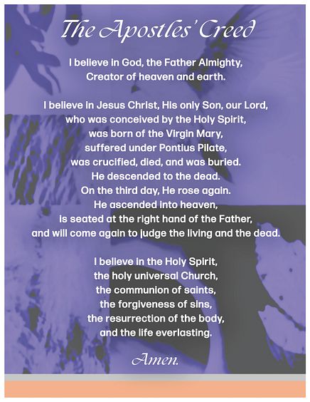 Apostles' Creed Print - 8.5x11
