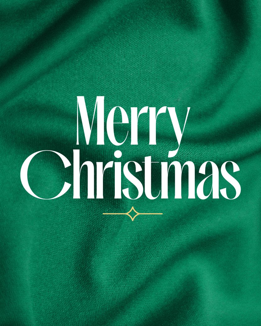 Social Vertical Merry Christmas - Green 