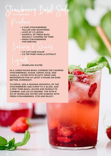Strawberry Basil Soda Recipe