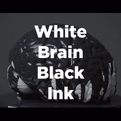 Stock Videography: White Brain Black Ink