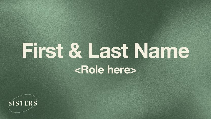 Speaker Name Slide