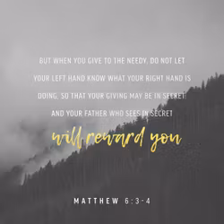 Matthew 6:3-4