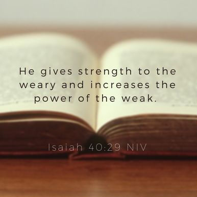 Isaiah 40:29 NIV
