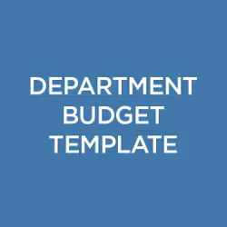 Department Budget Templates