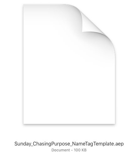 Name Tag Template