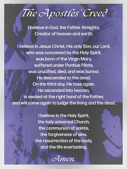 Apostles' Creed Print - 4x3