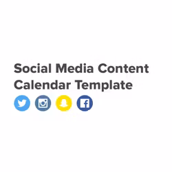 Social Media Content Calendar Template