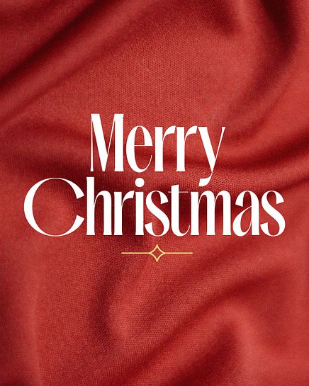 Social Vertical Merry Christmas - Red