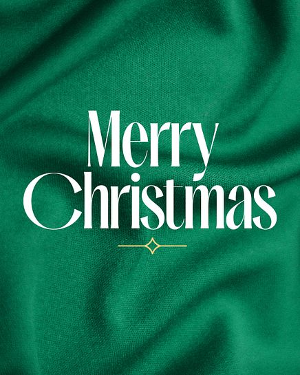 Social Vertical Merry Christmas - Green 