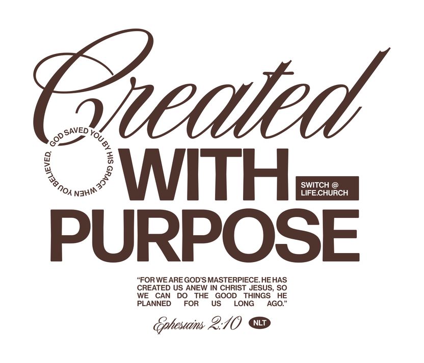 Created With Purpose Shirt - Side Art