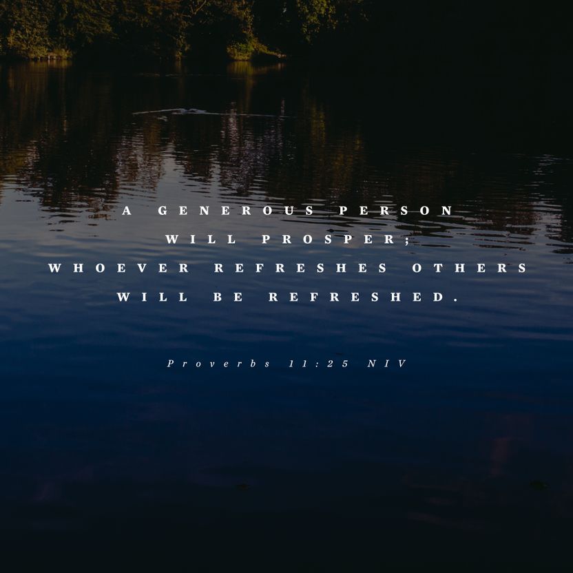 Proverbs 11:25 NIV
