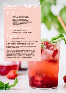 Strawberry Basil Soda Recipe