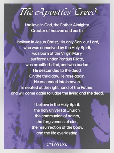 Apostles' Creed Print - 4x3