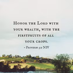 Proverbs 3:9 NIV