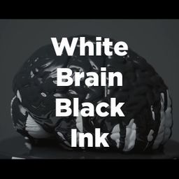 Stock Videography: White Brain Black Ink