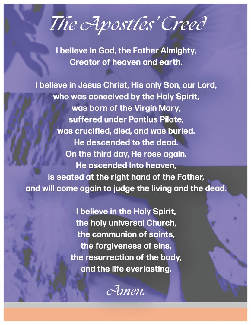 Apostles' Creed Print - 8.5x11