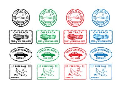 Artwork Stamps Distressed
