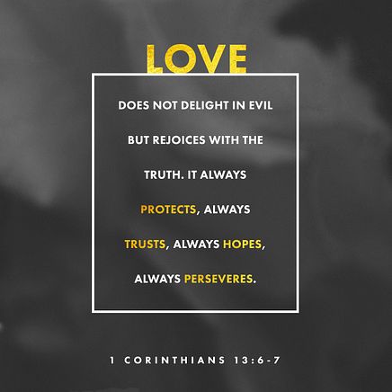 1 Corinthians 13:6