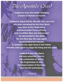 Apostles' Creed Print - 8.5x11