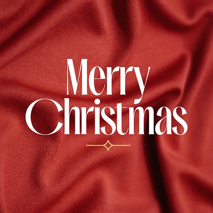 Social Square Merry Christmas - Red