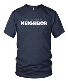 "How To Neighbor" Navy Blue Shirt Art