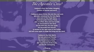 Apostles' Creed Slide 