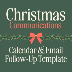 Christmas Communications Calendar & Email Follow-Up Template