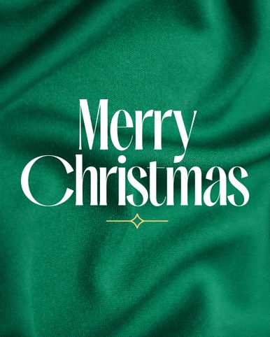 Social Vertical Merry Christmas - Green 