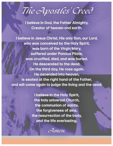 Apostles' Creed Print - 8.5x11