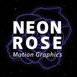 Neon Rose Motion Background 