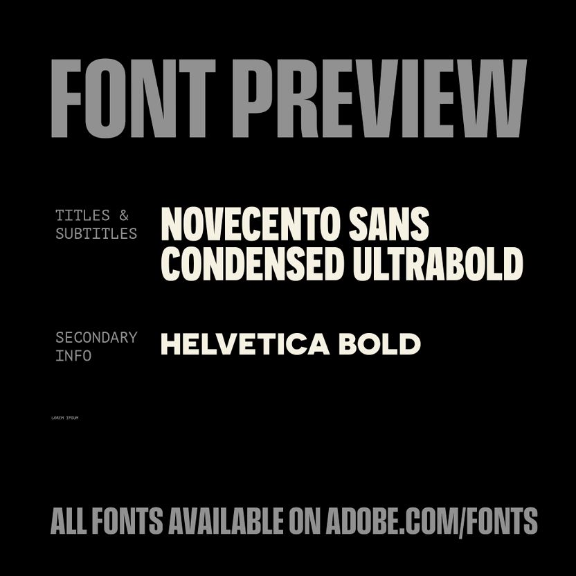 Graphics Option 1 - Font Preview