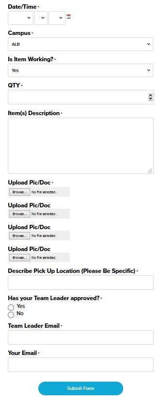 1a. Item Disposal Form
