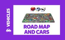 Road Map And Cars - Label