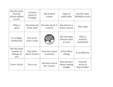 Get To Know You Bingo