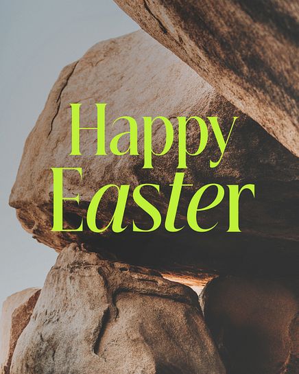 Social Vertical Happy Easter  