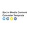 Social Media Content Calendar Template