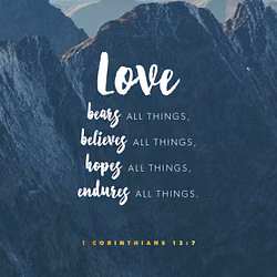 1 Corinthians 13:7