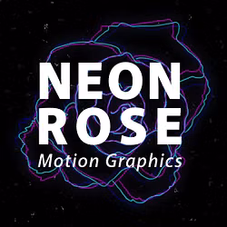Neon Rose Motion Background 