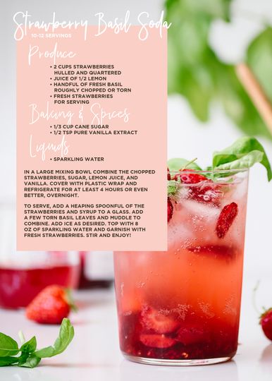 Strawberry Basil Soda Recipe