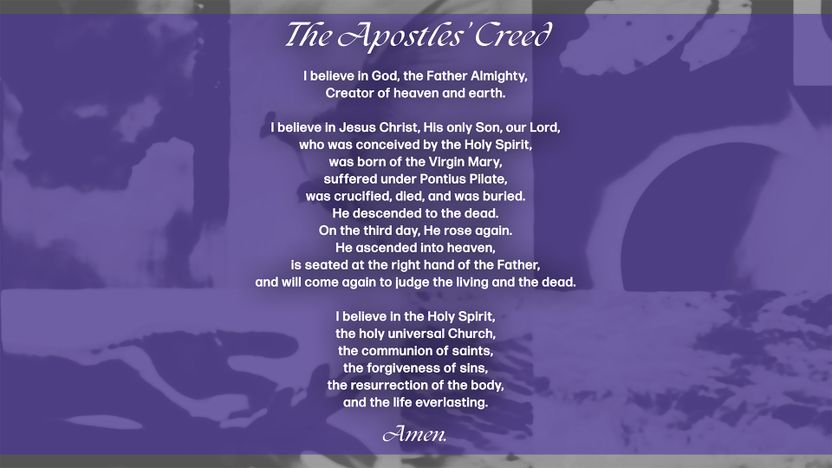 Apostles' Creed Slide 