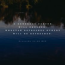 Proverbs 11:25 NIV