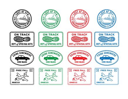 Artwork Stamps Distressed