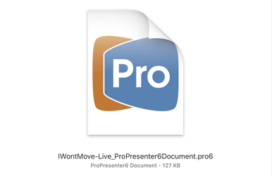 ProPresenter Document (.pro6)